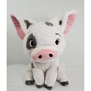 Disney Store Moana Pua Pig 14 inch Seated Pink Plush Stuffed Toy